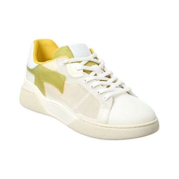 Tod’S Cassetta Mesh & Leather Sneaker, White